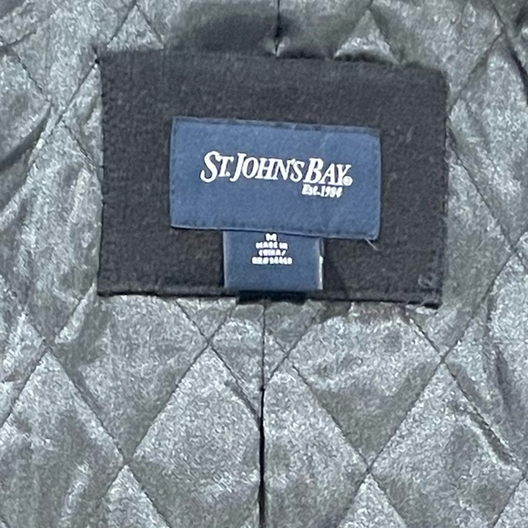 St. John's Bay Men's Classic Black Peacoat - Picture 6 of 6